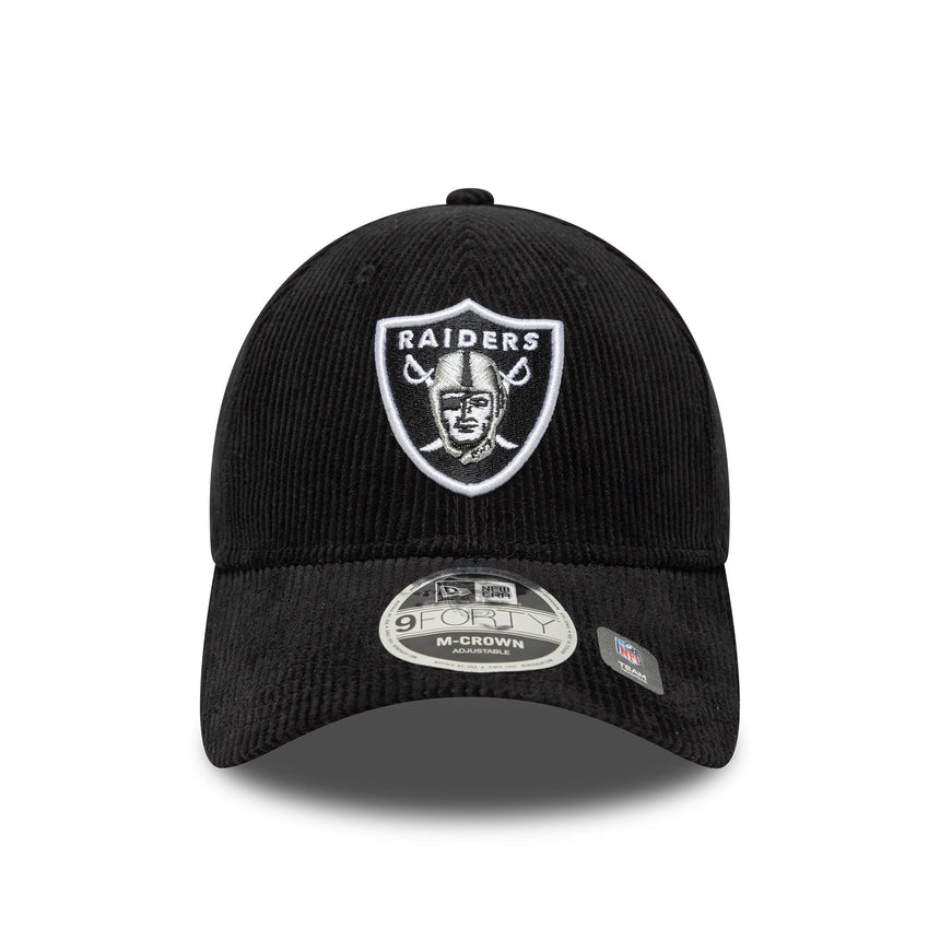 Kšiltovka Las Vegas Raiders, cord, New Era, 9FORTY, černá