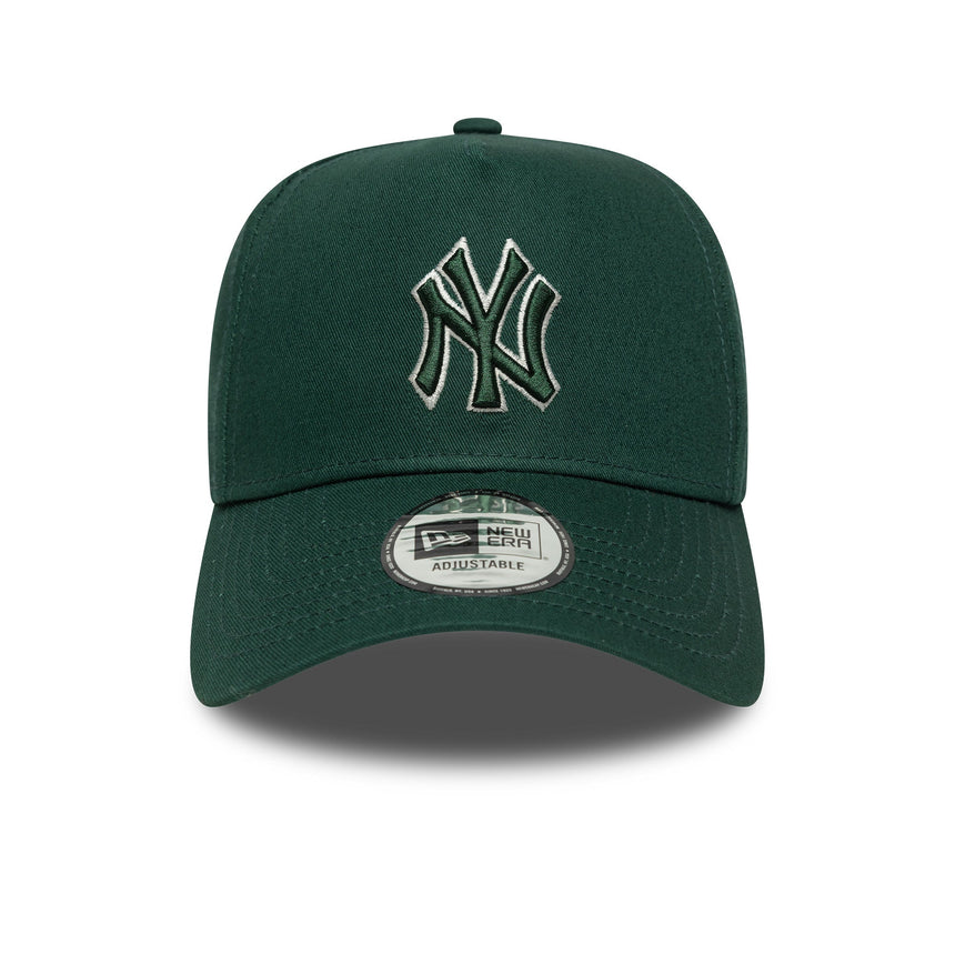 Kšiltovka New York Yankees, s obrysovým rámem, New Era, 9FORTY, jednobarevná, zelená