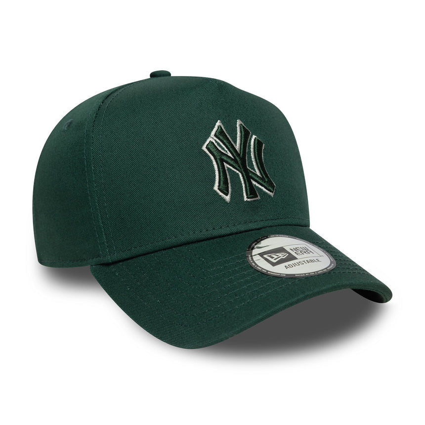 Kšiltovka New York Yankees, s obrysovým rámem, New Era, 9FORTY, jednobarevná, zelená