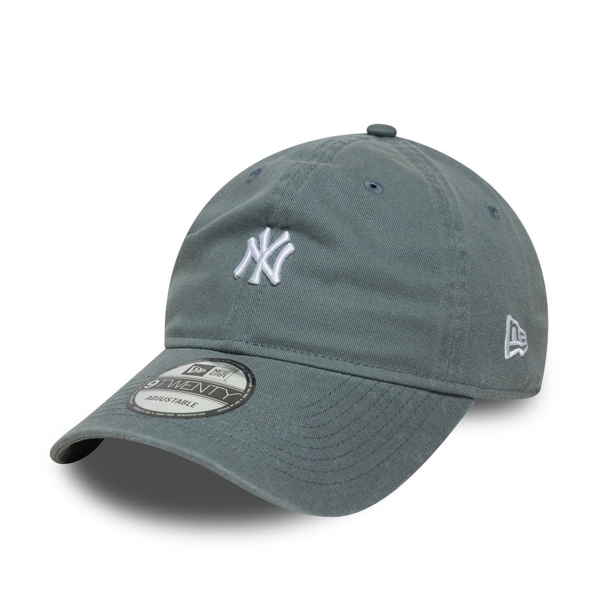 Kšiltovka New York Yankees, vyprané malé logo, New Era, 9TWENTY, šedá