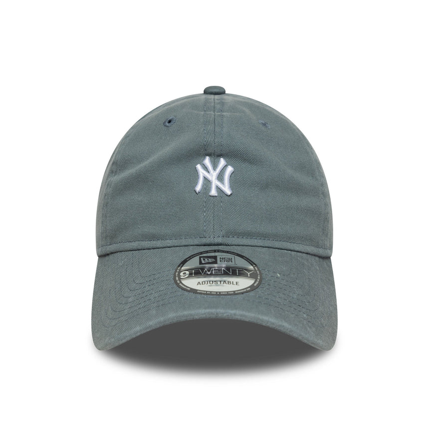 Kšiltovka New York Yankees, vyprané malé logo, New Era, 9TWENTY, šedá