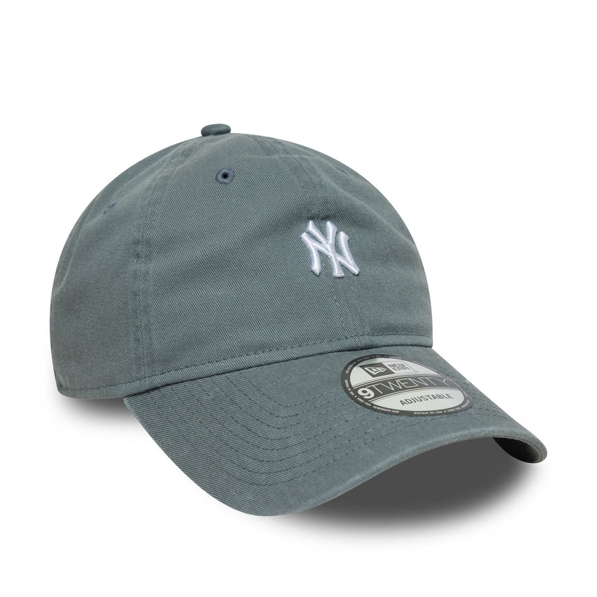 Kšiltovka New York Yankees, vyprané malé logo, New Era, 9TWENTY, šedá