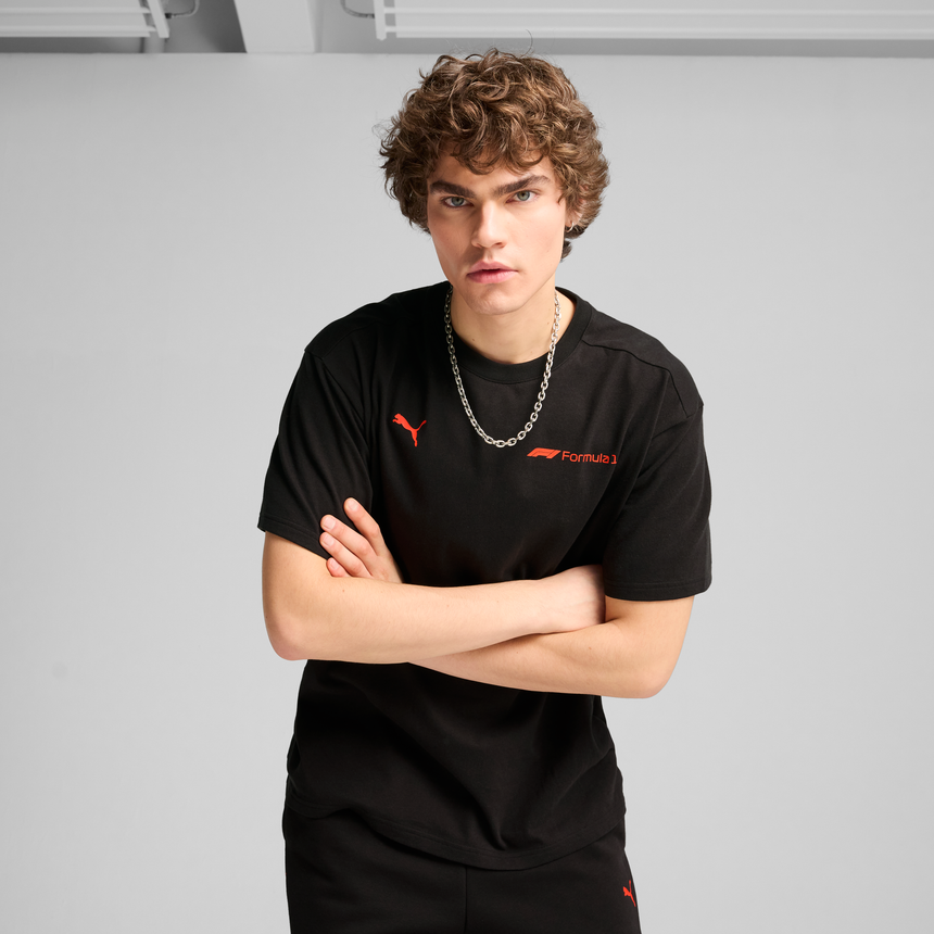 F1 tričko, Puma, Essetial+, pohodlný střih, černé 🔥