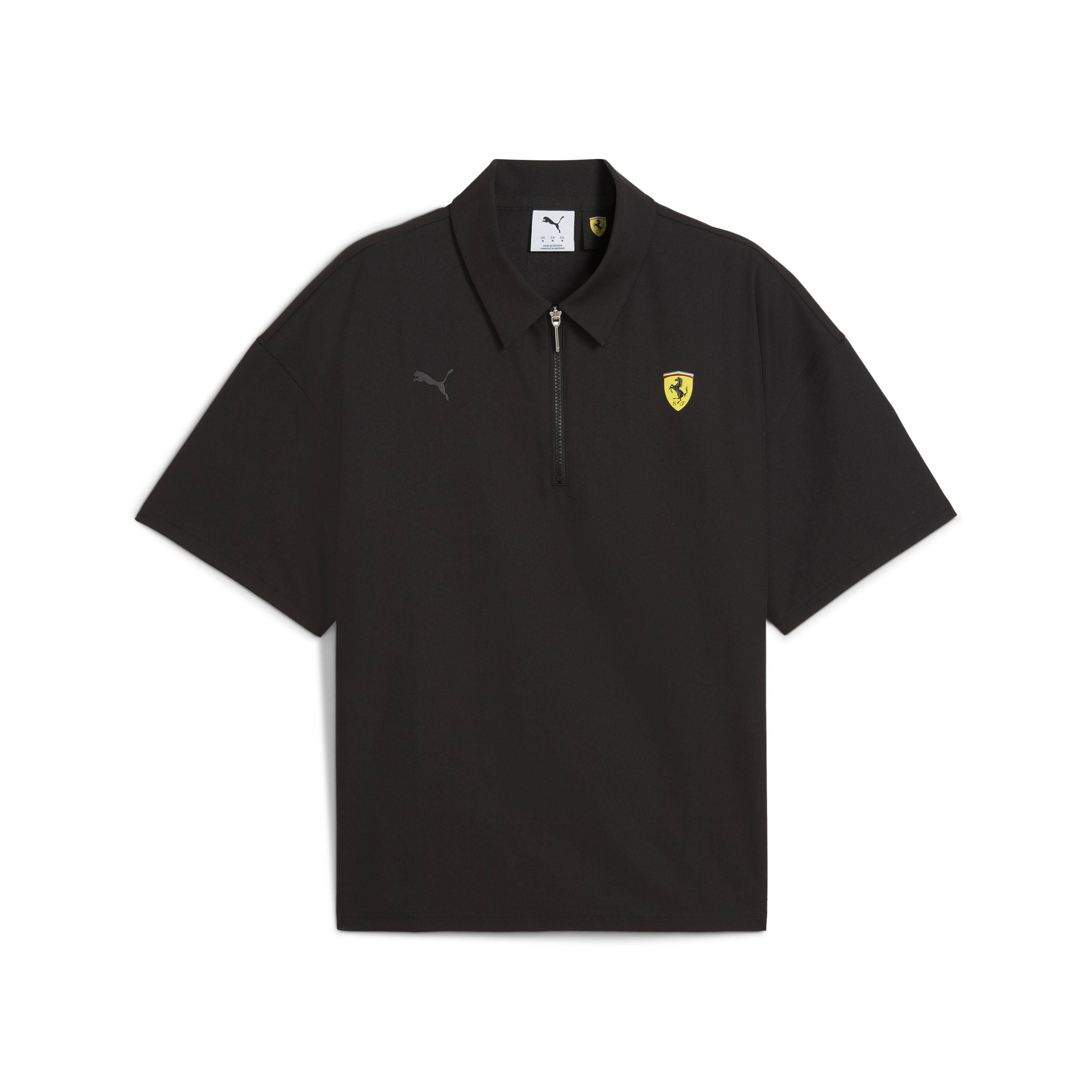 Ferrari polokošile s límečkem, Puma, prémiová, černá 🔥