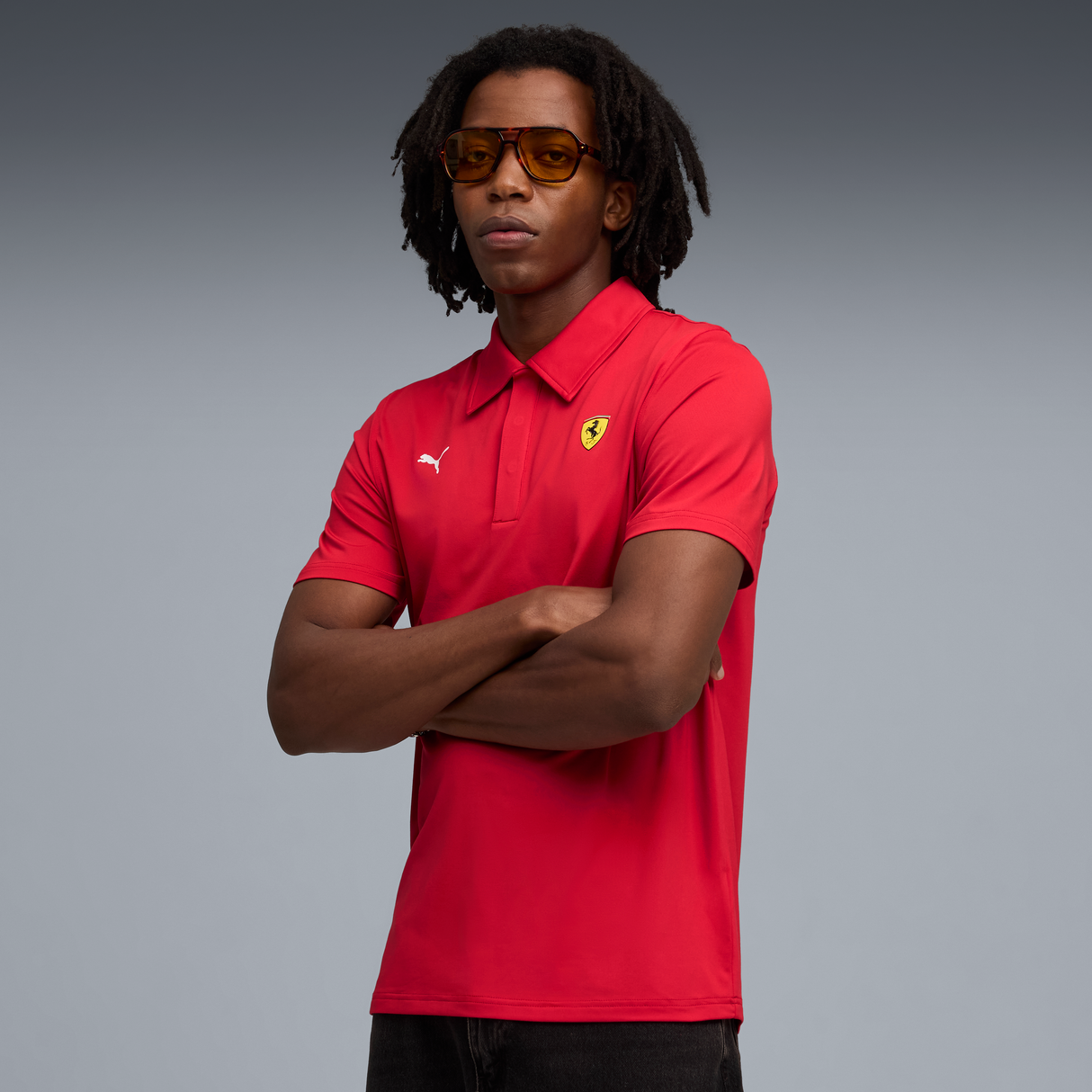 Ferrari tričko, Puma, sportovní oblečení cloudspun červené 🔥
