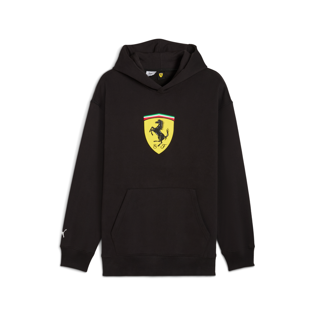 Ferrari mikina s kapucí, Puma, sportovní oblečení, s logem štítu, černá 🔥
