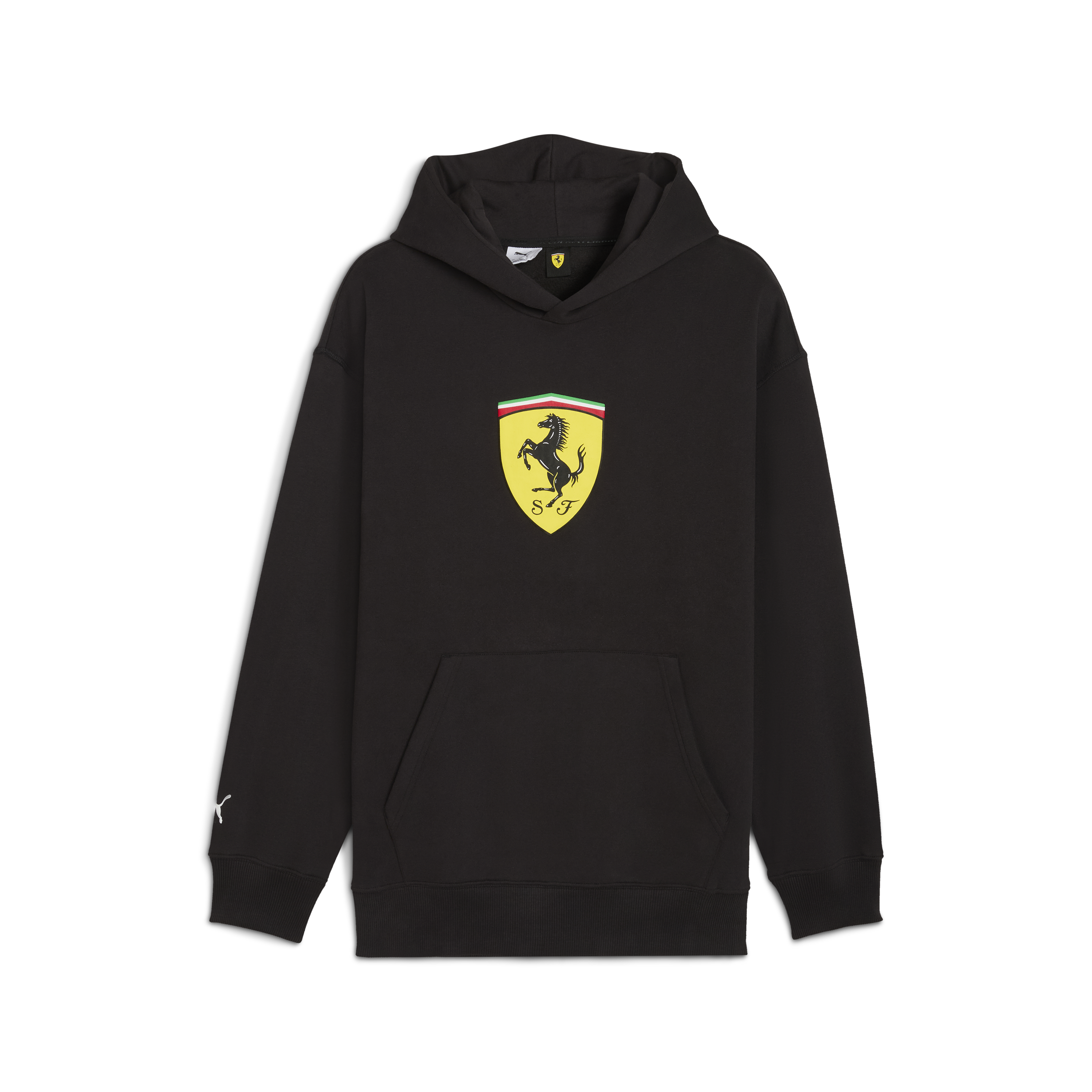 Ferrari mikina s kapucí, Puma, sportovní oblečení, s logem štítu, černá 🔥