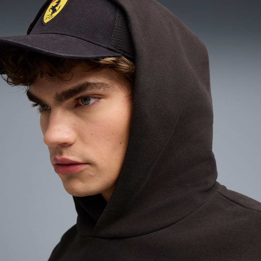 Ferrari mikina s kapucí, Puma, sportovní oblečení, s logem štítu, černá 🔥