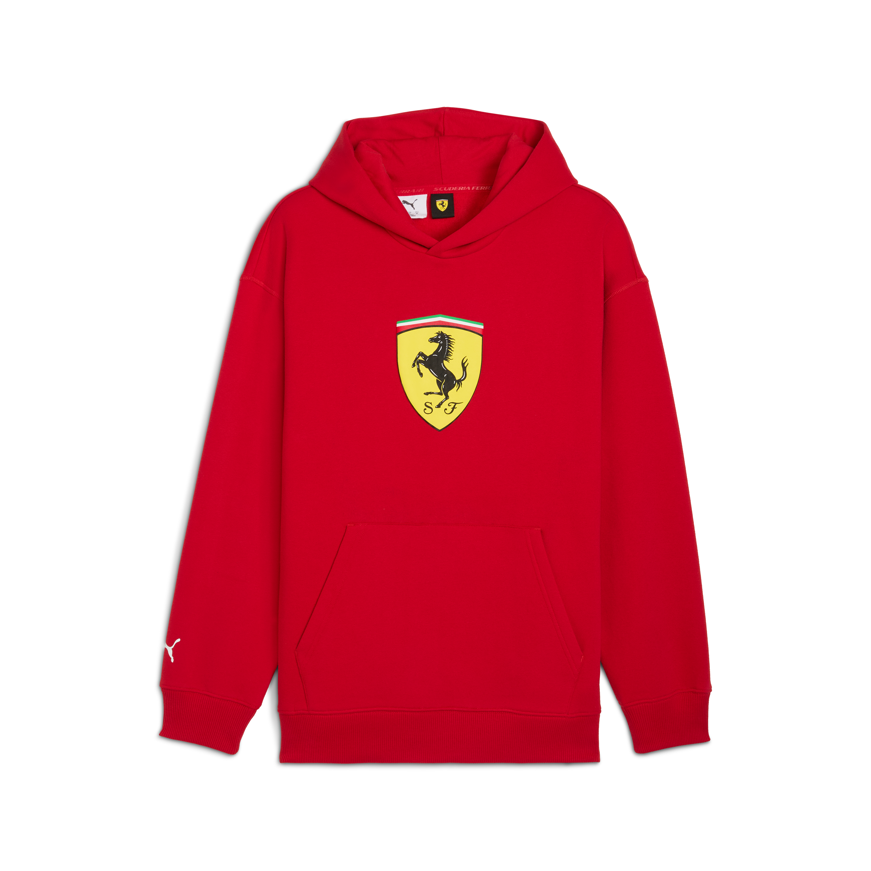 Ferrari mikina s kapucí, Puma, sportovní oblečení, s logem štítu, červená 🔥