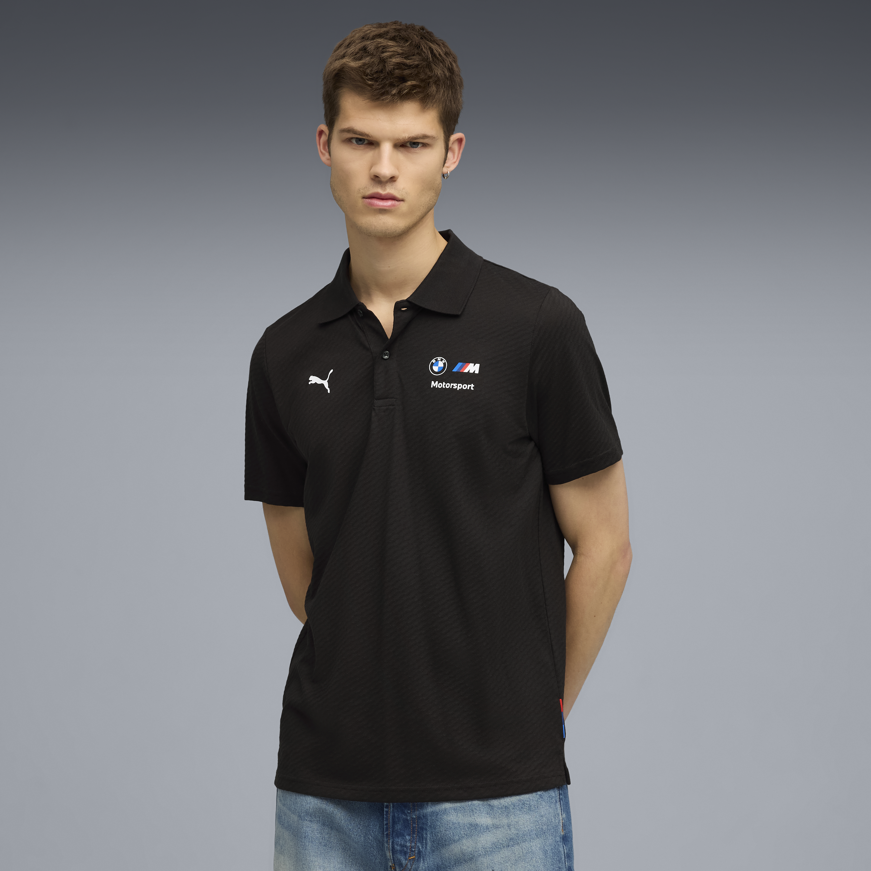 BMW polokošile s límečkem, Puma, MMS, černá 🔥