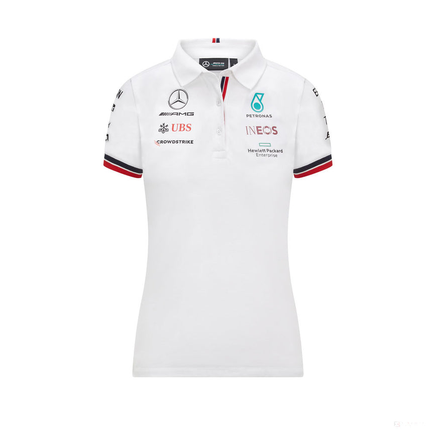 Mercedes Dámské Polo, Tým, Bílá, 2021 - FansBRANDS®
