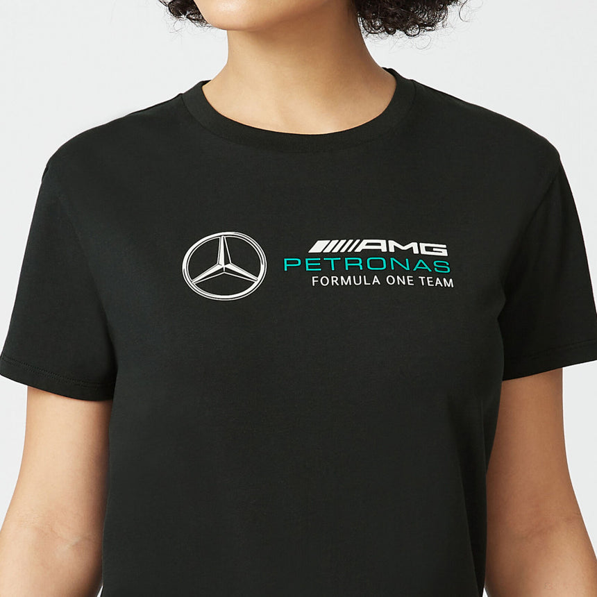 Dámské tričko Mercedes, velké logo, černé, 2022 - FansBRANDS®