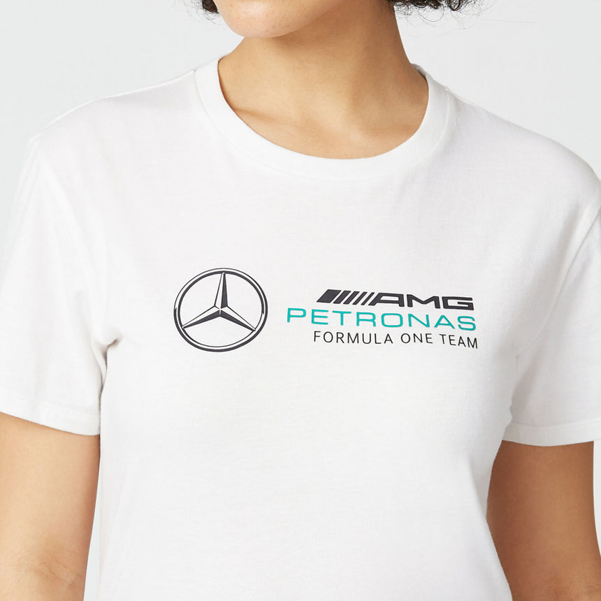 Dámské tričko Mercedes, velké logo, bílé, 2022 - FansBRANDS®