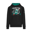 Dětská mikina Mercedes Lewis Hamilton, LEWIS #44, černá, 2022 - FansBRANDS®