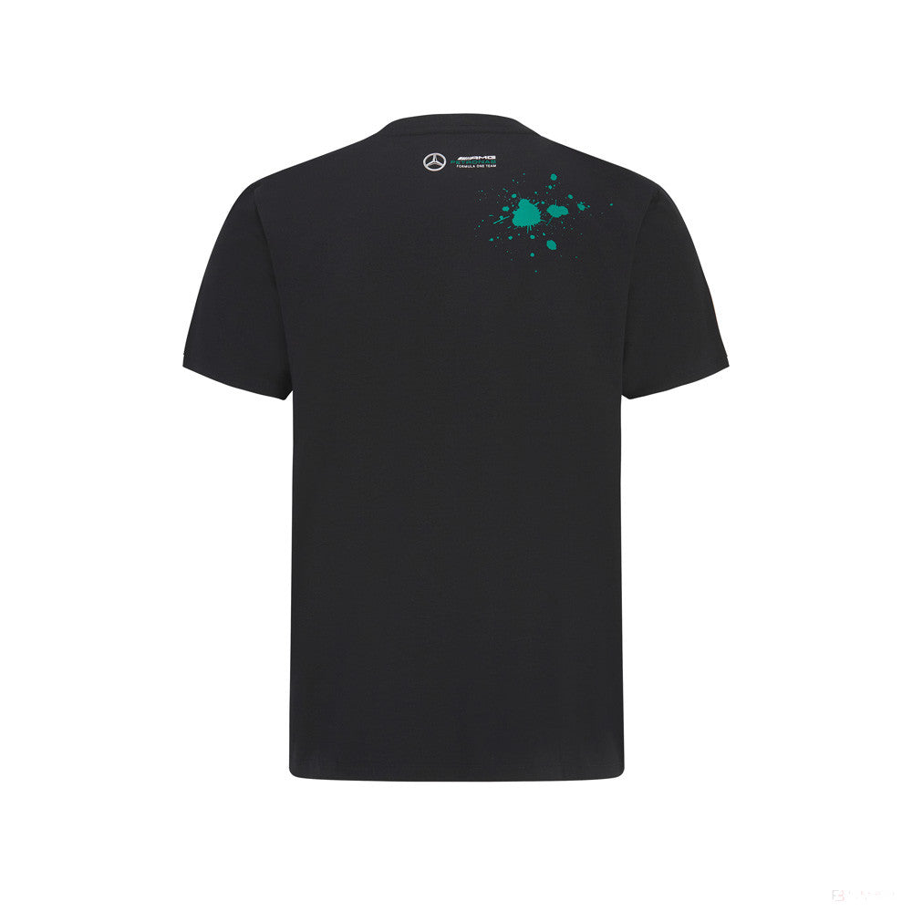 Tričko Mercedes Lewis Hamilton, LEWIS #44, černé, 2022 - FansBRANDS®