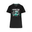 Dámské tričko Mercedes Lewis Hamilton, LEWIS #44, černé, 2022 - FansBRANDS®