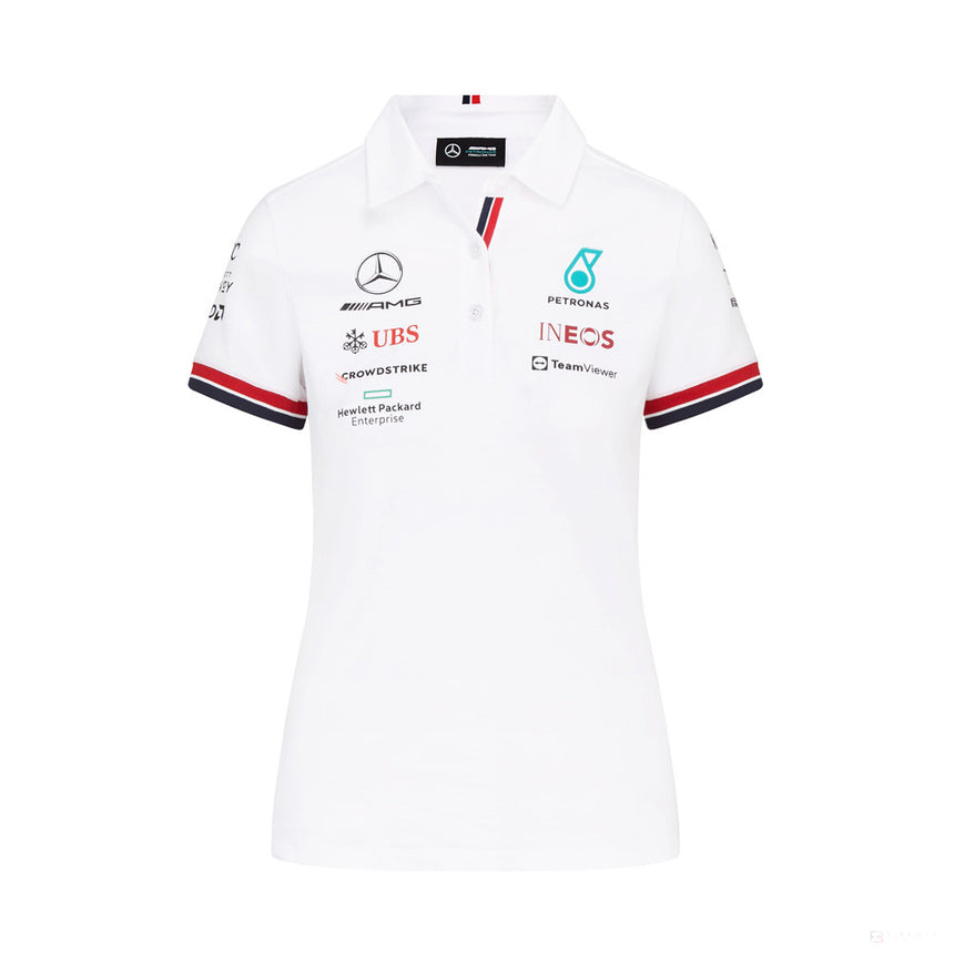 Mercedes Dámské Polo, Tým, Bílá, 2022 - FansBRANDS®