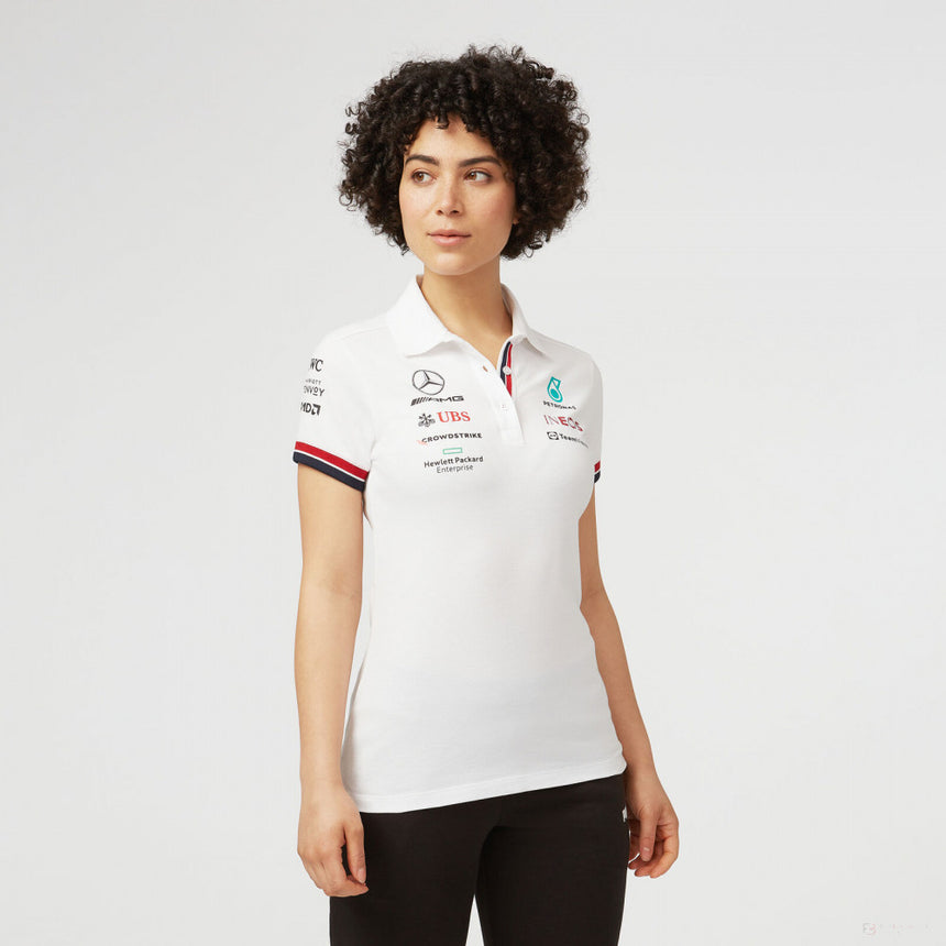 Mercedes Dámské Polo, Tým, Bílá, 2022 - FansBRANDS®