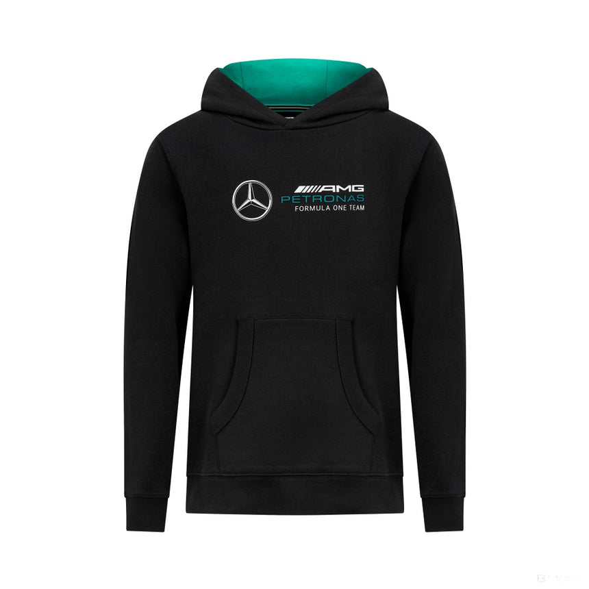 Mikina s kapucí a logem Mercedes, dětská, černá - FansBRANDS®