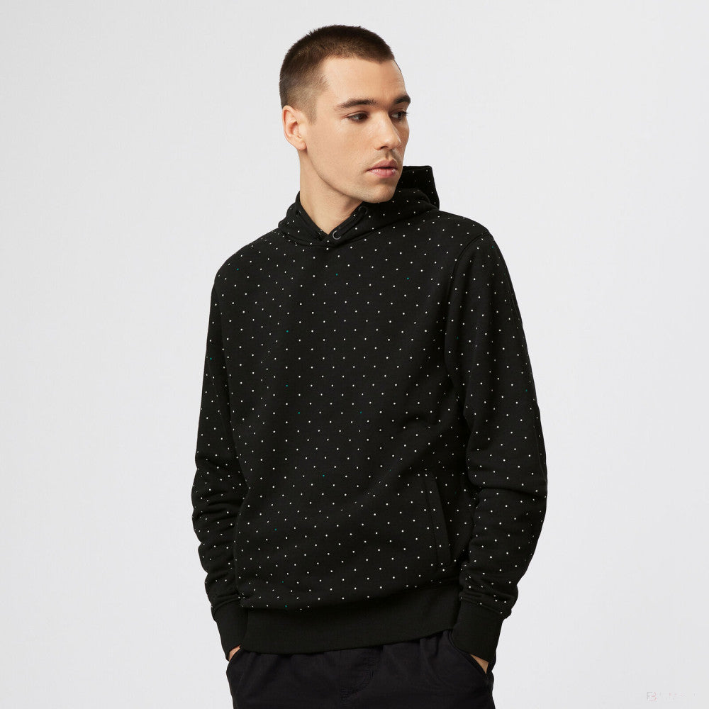 Dětská mikina s kapucí Mercedes George Russell, modrá - FansBRANDS®
