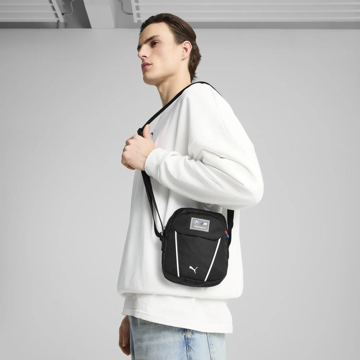 BMW MMS shoulder bag, PUMA, Black