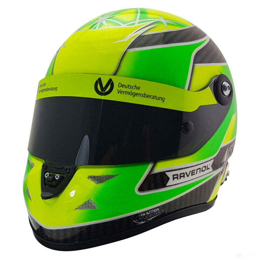 Mini přilba Mick Schumacher, měřítko 1:2, zelená, 2018 - FansBRANDS®