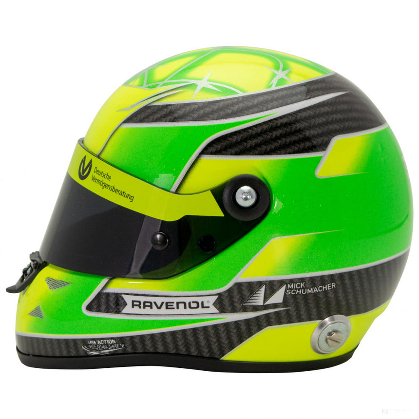 Mini přilba Mick Schumacher, měřítko 1:2, zelená, 2018 - FansBRANDS®