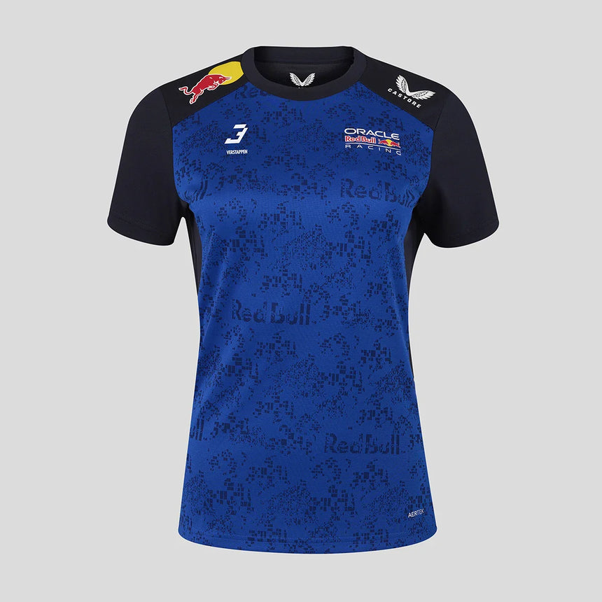 Red Bull tričko pro ženy, modré, s logem týmu a Max Verstappenem, 2026