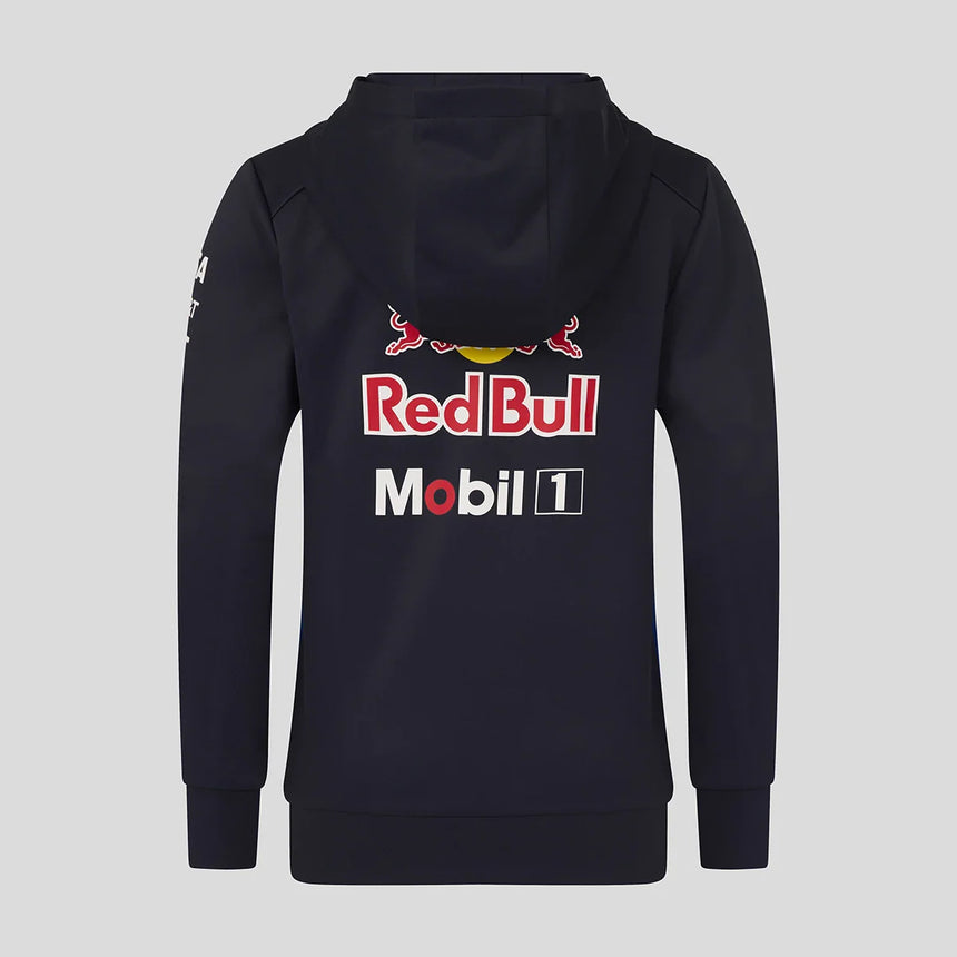 Red Bull dětská mikina s kapucí na zip po celé délce, modrá