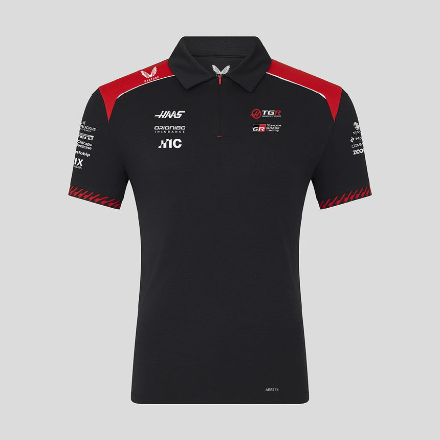 Haas F1 polo tričko černé