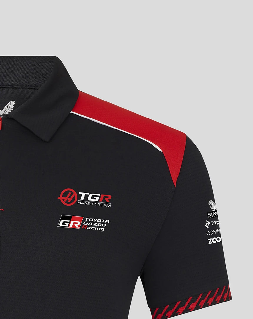 Haas F1 polo tričko černé