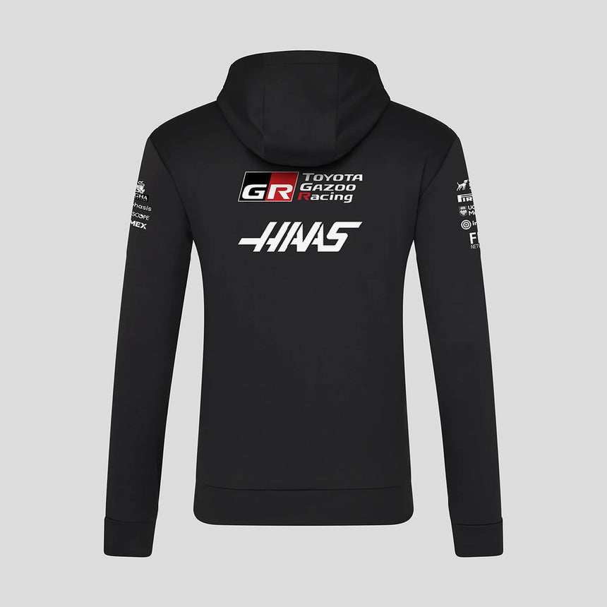 Haas F1 mikina s kapucí, černá