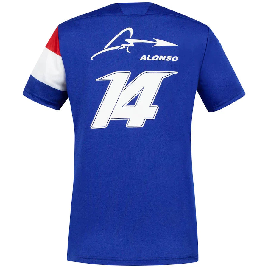 Alpine Women's T-Shirt, Fernando Alonso 14 Team, Blue, 2021