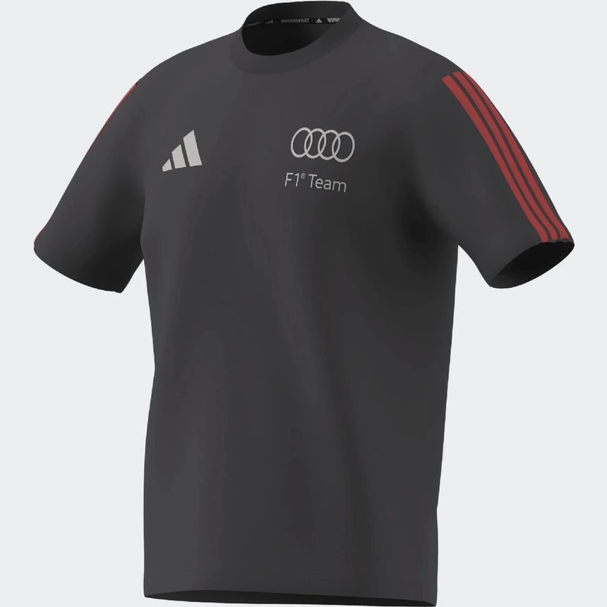 Audi tričko, DNA, malé logo, adidas, šedé