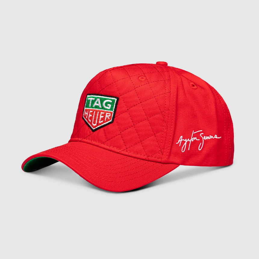 Čepice Tag Heuer X Ayrton Senna, prošívaná, červená