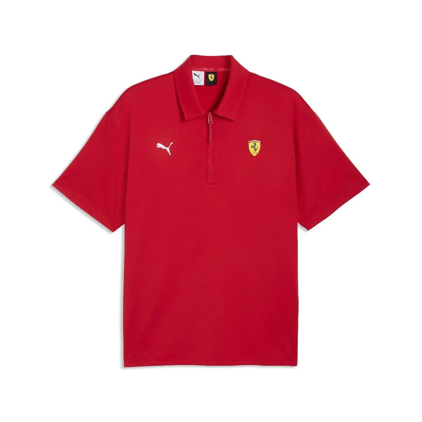 Ferrari polo, cloudspun, červené