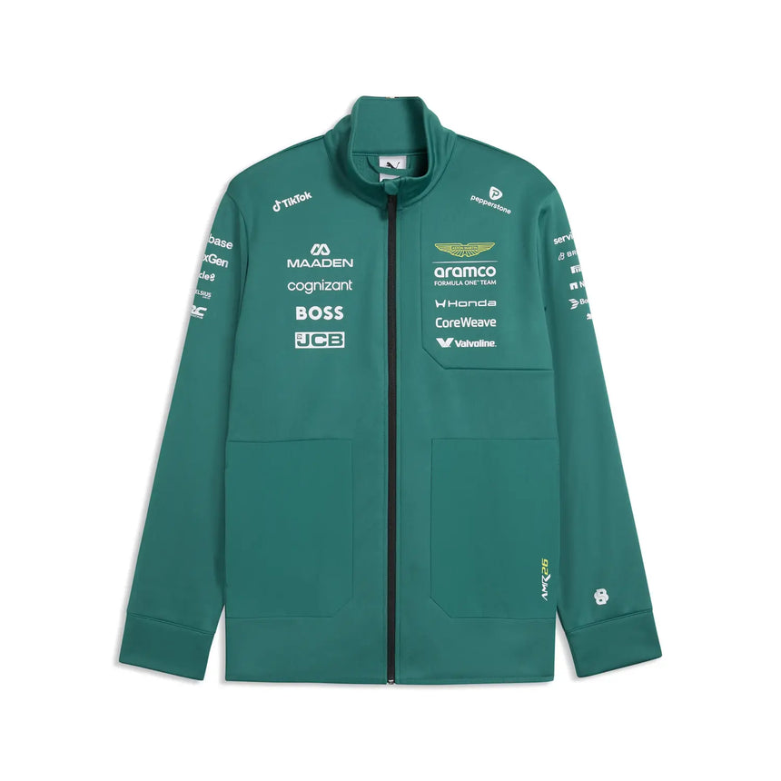 Měkká bunda Aston Martin, tým, Puma, zelená, 2026