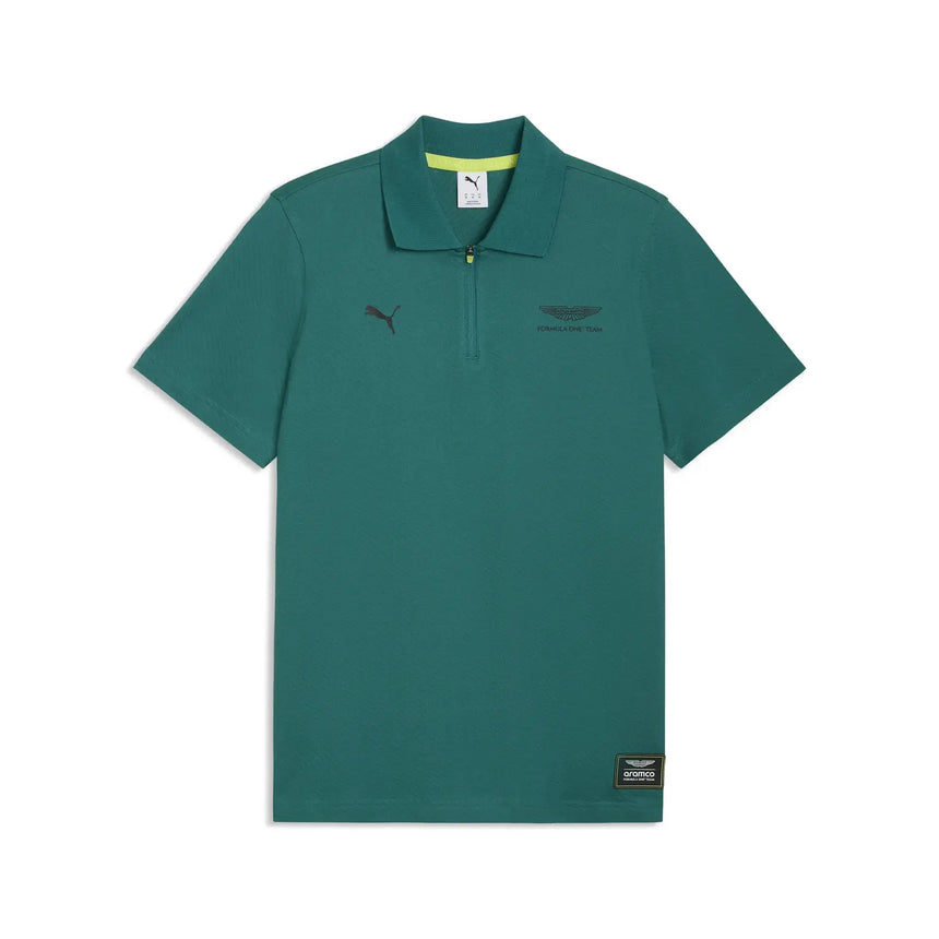 Polo Aston Martin, Jaquard, regular fit, Puma, zelená