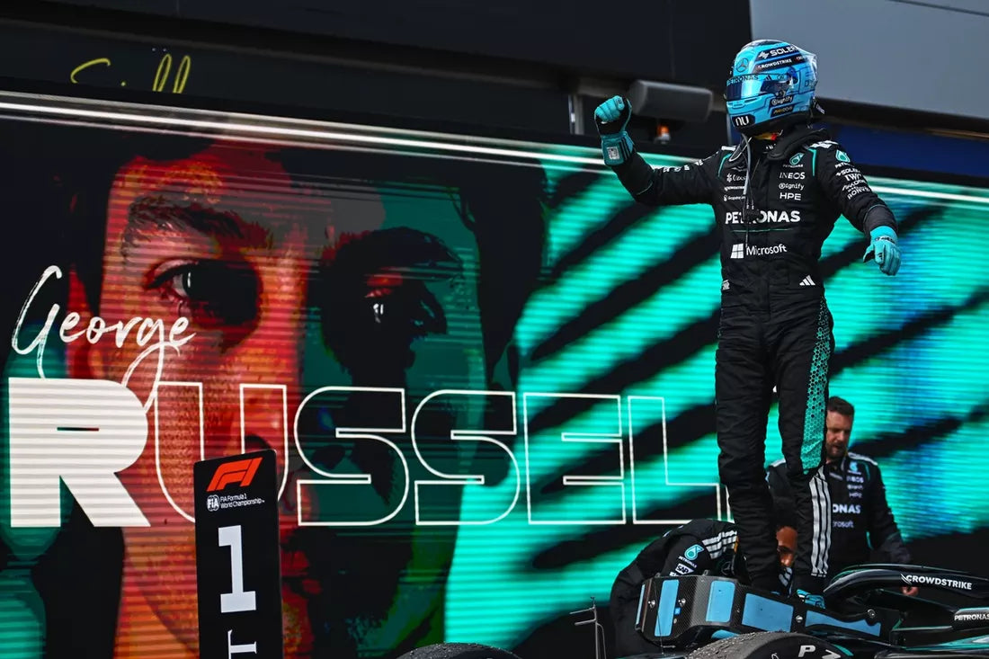 George Russell vyhrál GP Ázerbájdžánu před Verstappenem po kolizi Colapinta