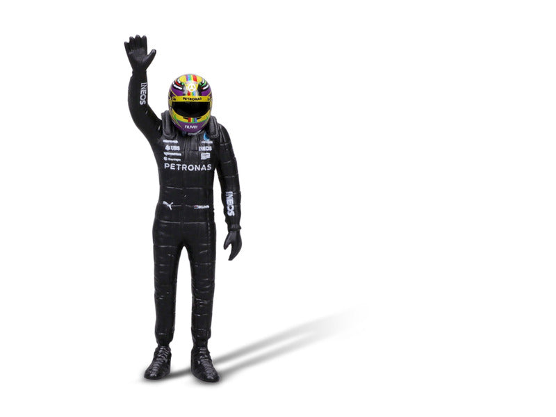 Mercedes modelové auto, bburago, Lewis Hamilton, #44, 1:24, W14 E, s pilotem