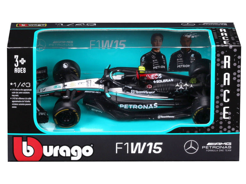 Modelové auto Mercedes, bburago, Lewis Hamilton, #44, 1:43, F1W15