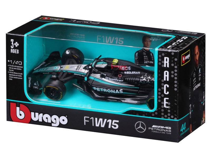 Modelové auto Mercedes, bburago, Lewis Hamilton, #44, 1:43, F1W15
