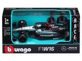 Mercedes modelové auto, bburago, George Russell, #63, 1:43, F1W15