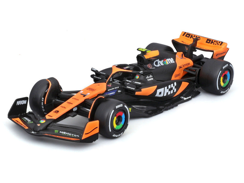 Model vozu McLaren - Bburago Lando Norris MCL38 v lakování Miami