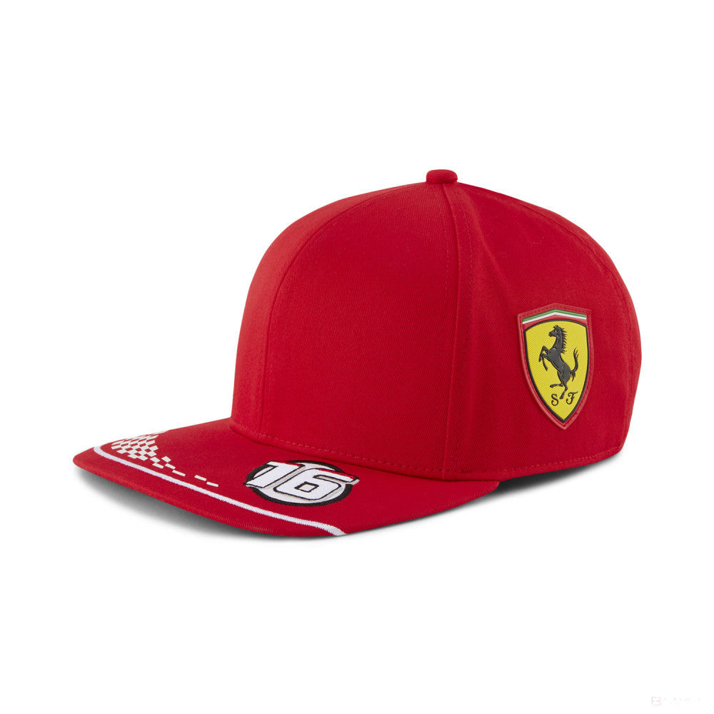 Kšiltovka Ferrari Flatbrim, Puma Charles Leclerc, Dítě, červená, 2020