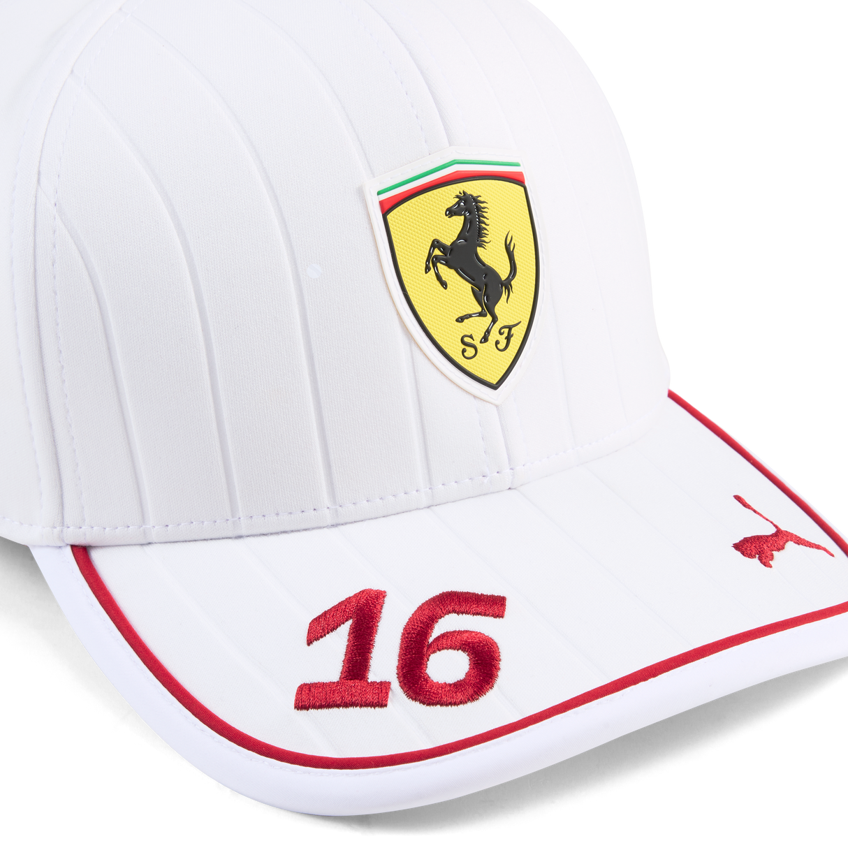 Ferrari, Charles Leclerc, baseballová čepice, bílá 🔥