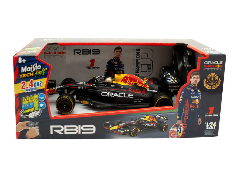 RC auto Red Bull Racing, BBURAGO, Max Verstappen, č. 1, 1:24, RB19