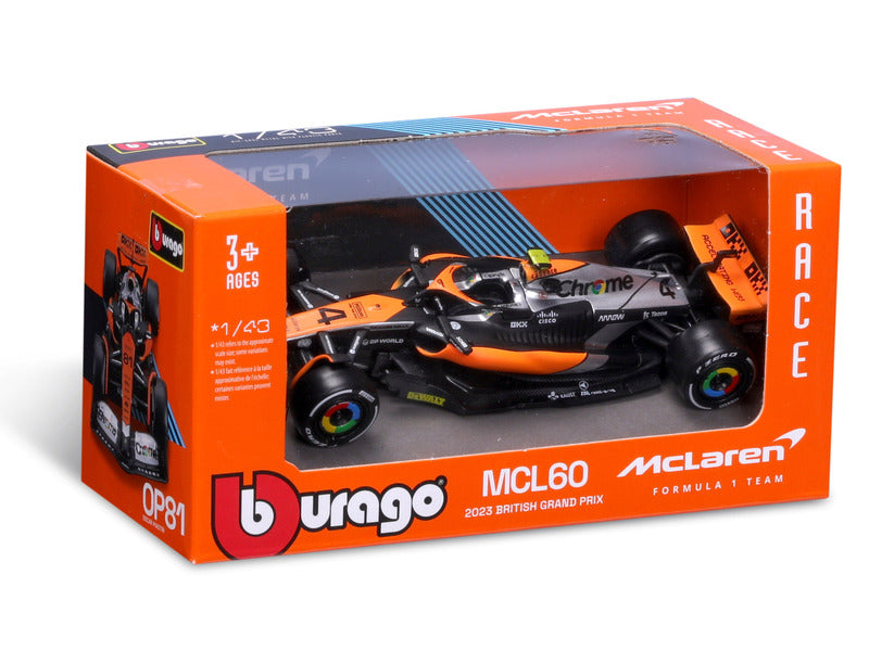 Model auta McLaren MCL60, bburago, 1:43, Lando Norris #4, 2023