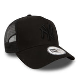 Kšiltovka New York Yankees, New Era, truckerská, plně Černá