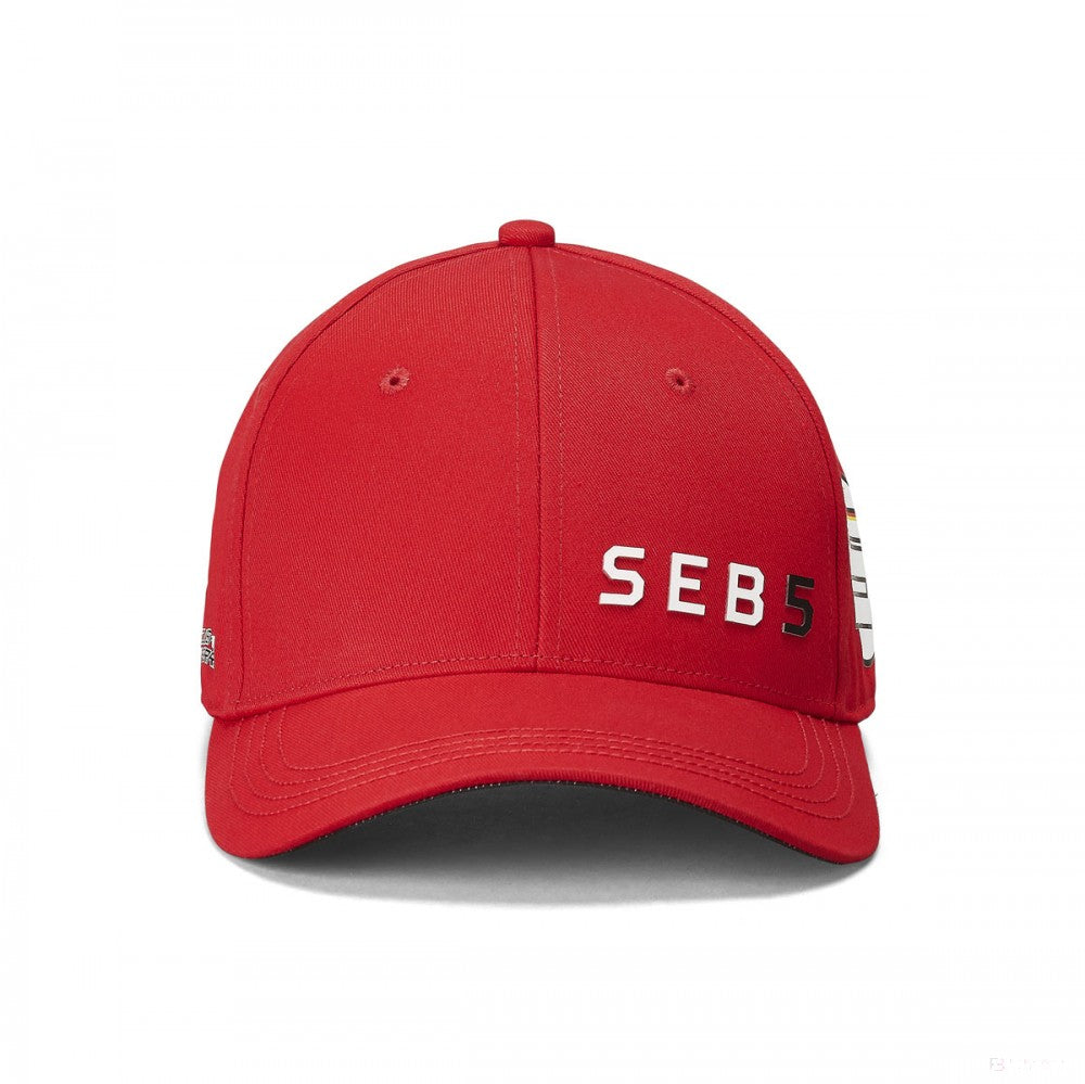 Baseballová čepice Ferrari, Sebastian Vettel SEB5, pro dospělé, červená, 2019 - FansBRANDS®